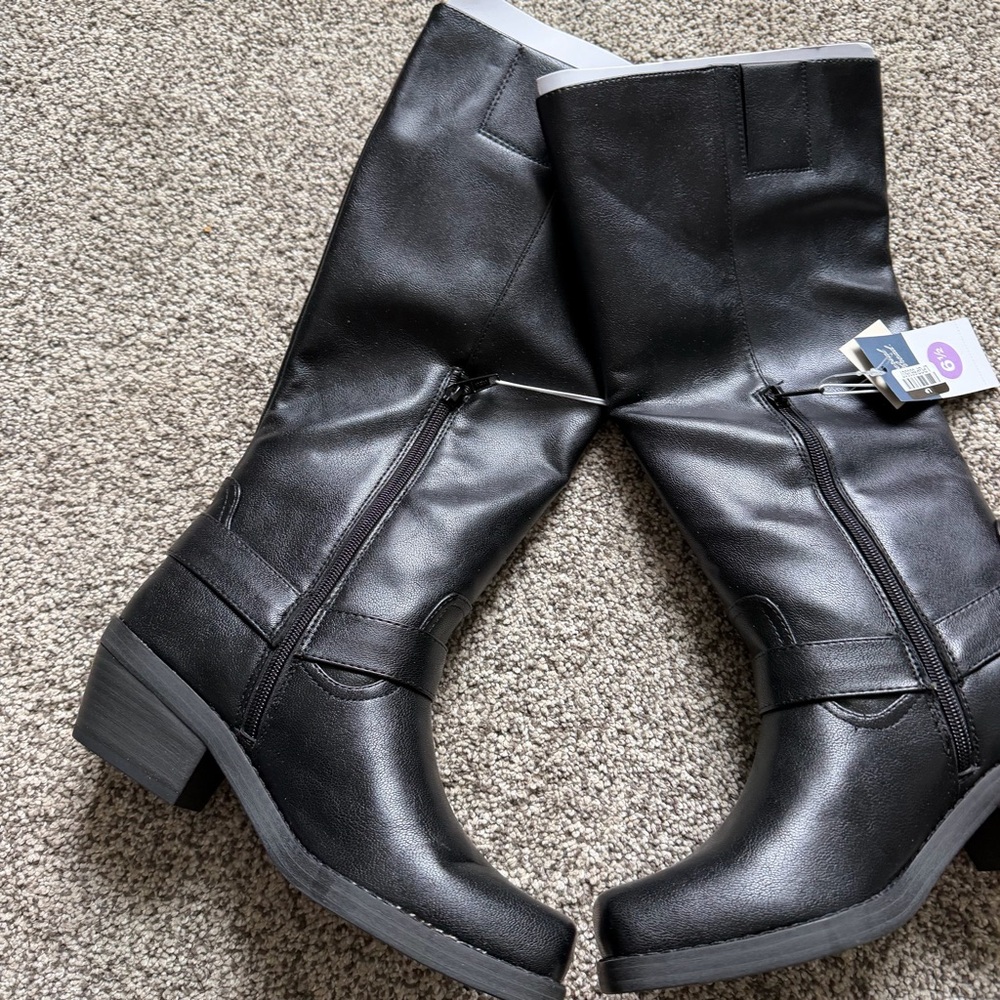 Womens Oakley Harness Moto Biker Boots - Universal Thread Black 6.5 - Picture 8 of 11